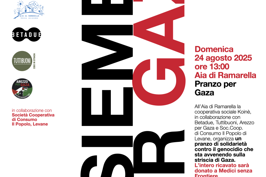 Nell’aia di Ramarella pranzo per Gaza